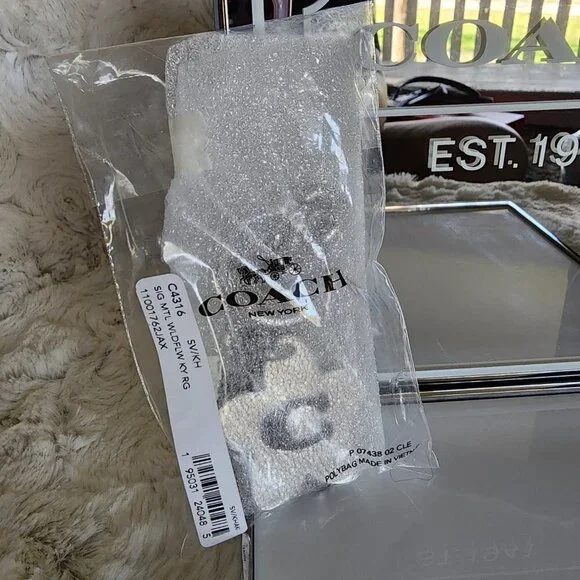 NWT Coach Silver Star Key Fob - Picture 2 of 5